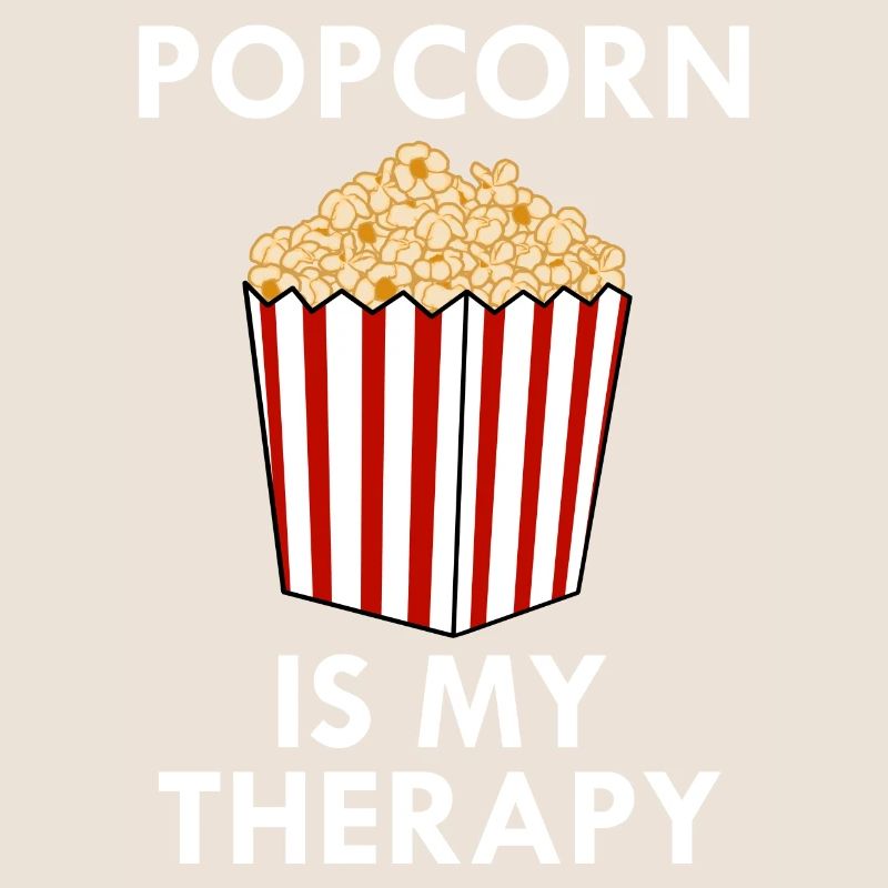 Popcorn as Therapy Funny Quote Corn