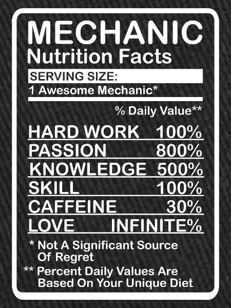 Mechanic Nutritional Information