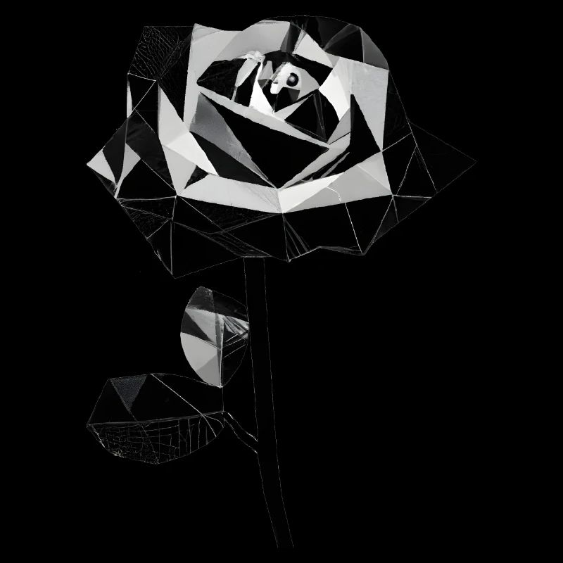 Polygon black rose