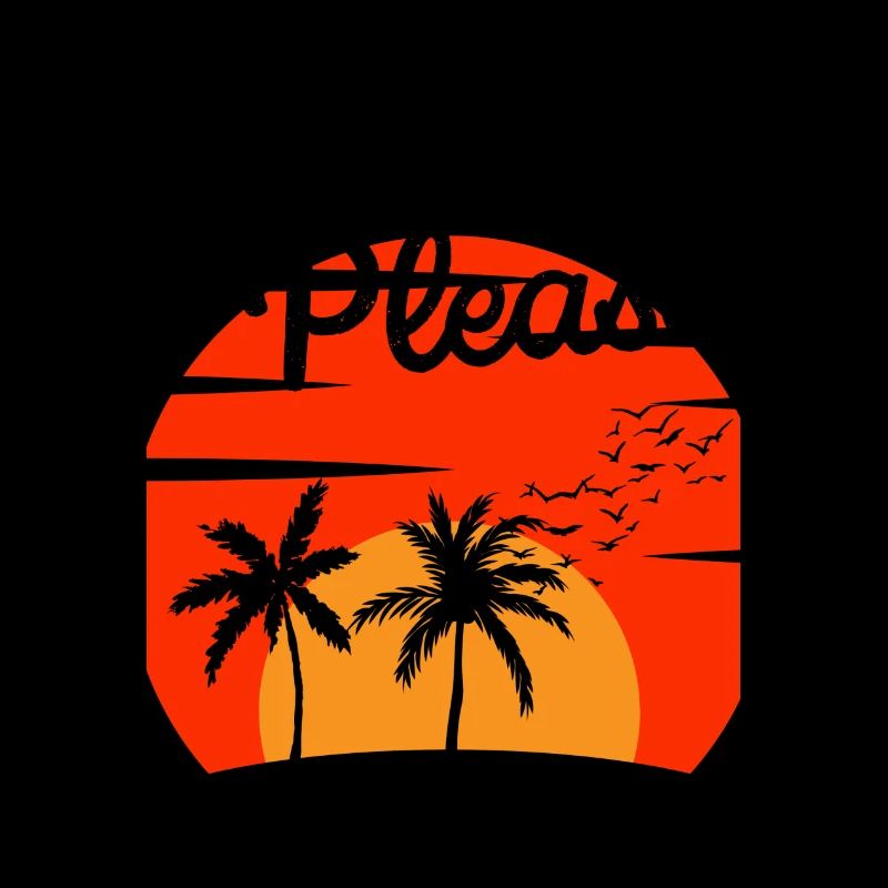 Beach Please - Chemise Palm Sunset