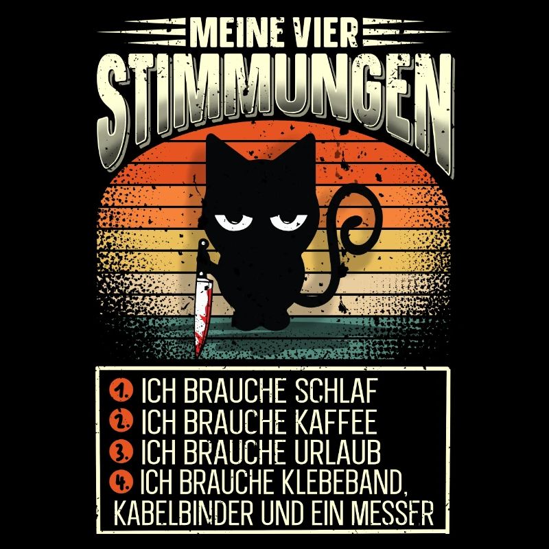 Meine Vier Stimmungen Katze Beruf Arbeit Menschen