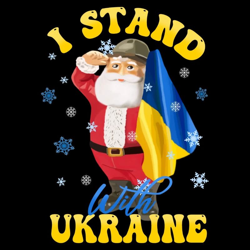 Der Weihnachtsmann steht mit der Ukraine