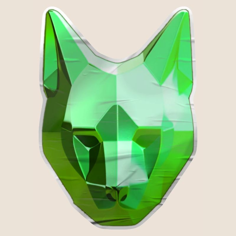 Chat Cristal Vert