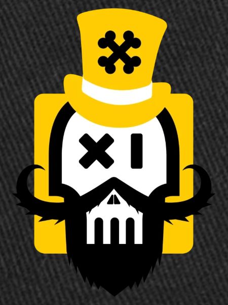 Bearded skull yellow