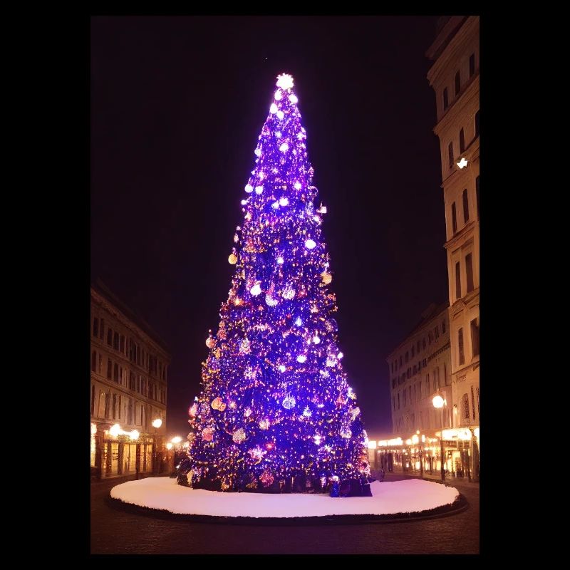 Sapin de Noël violet