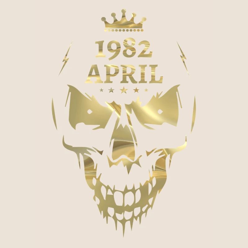 Avril 1982 Skull Gold