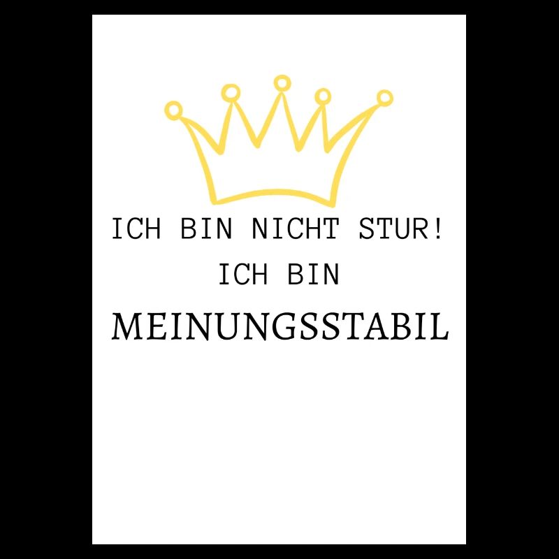 ICH BIN NICHT STUR ICH BIN MEINUNGSSTABIL