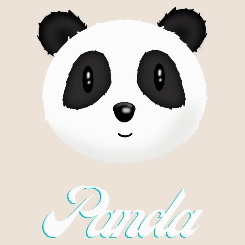Panda Design Panda Head White Black Panda Bear