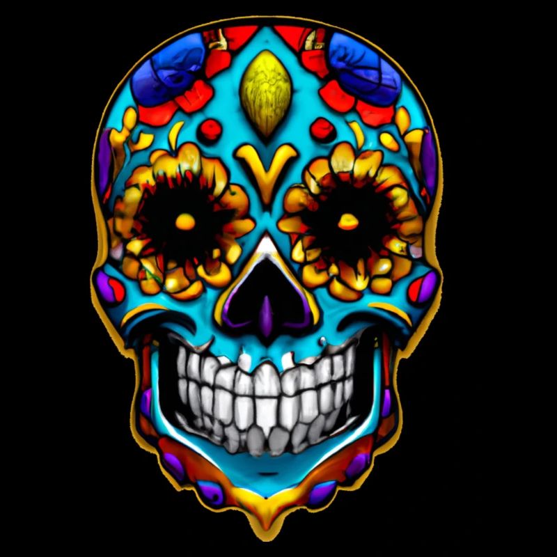 Skull Mexican Style, Día de Muertos