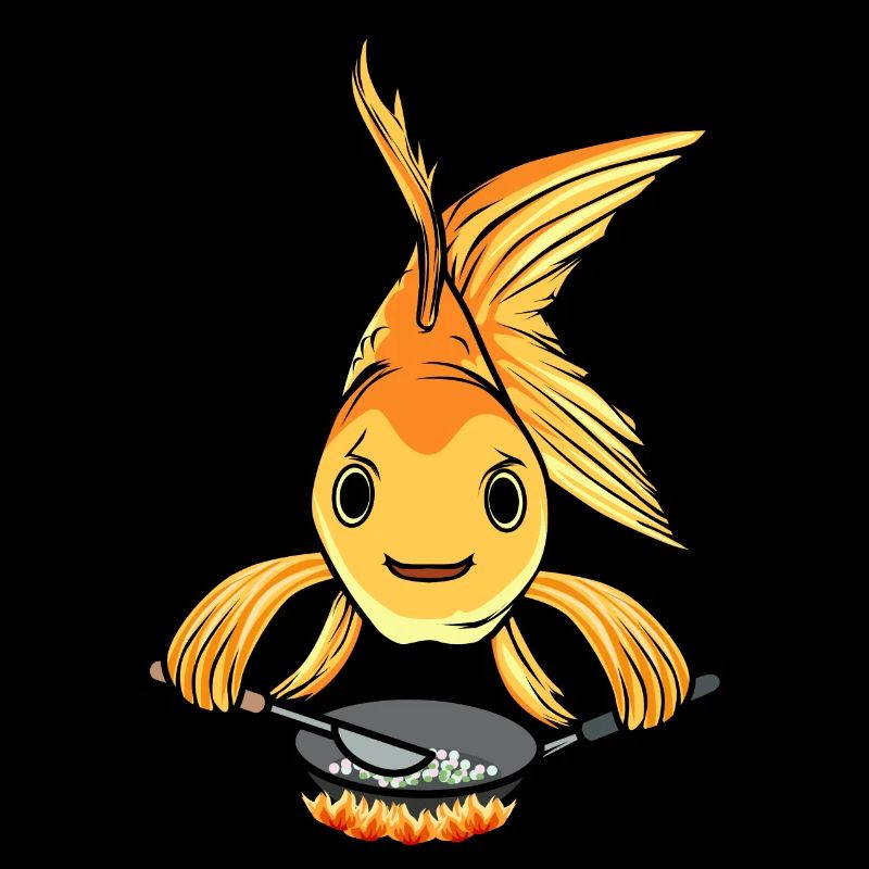 Squaristics Hobby Chef Funny Goldfish Cooking