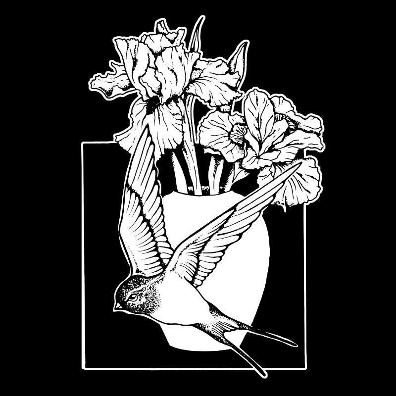 Hirondelles Fleurs 3