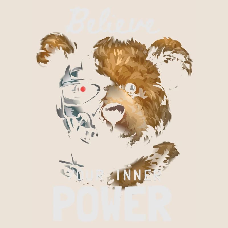 Bear with Robot Face Inner Power