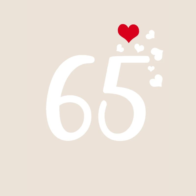 65e anniversaire cœurs 65