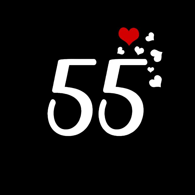 55e anniversaire Anniversaire Coeurs 55