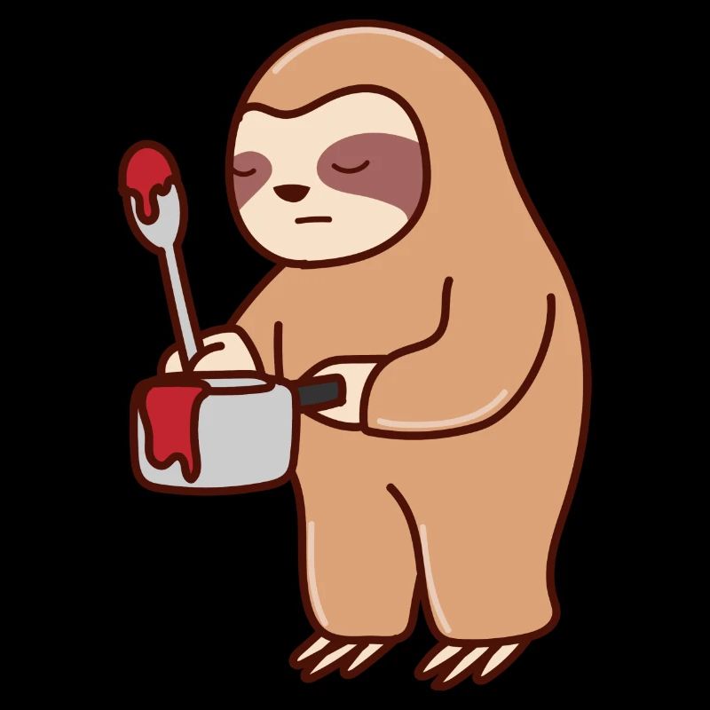 Faultiergemälde Einschlafen Ironisches faules