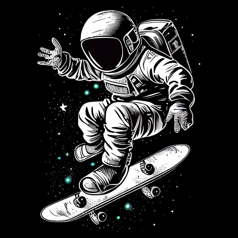Patineur astronaute