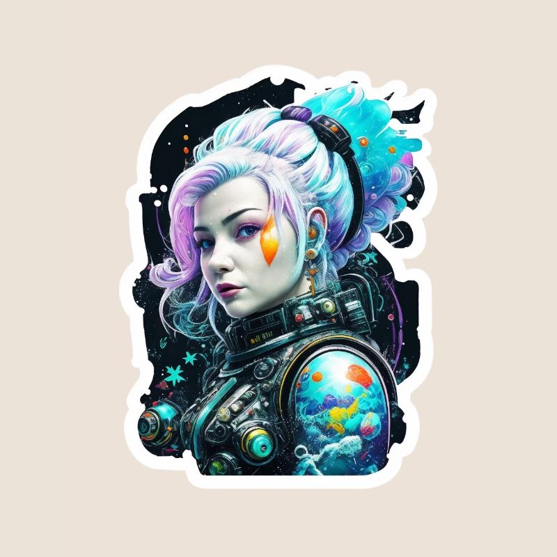 Astronaute de l’espace sirène princesse de glace