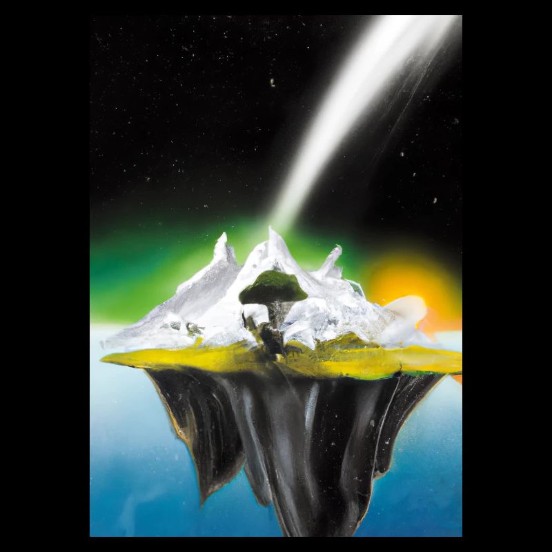 Flying Island Outer Space