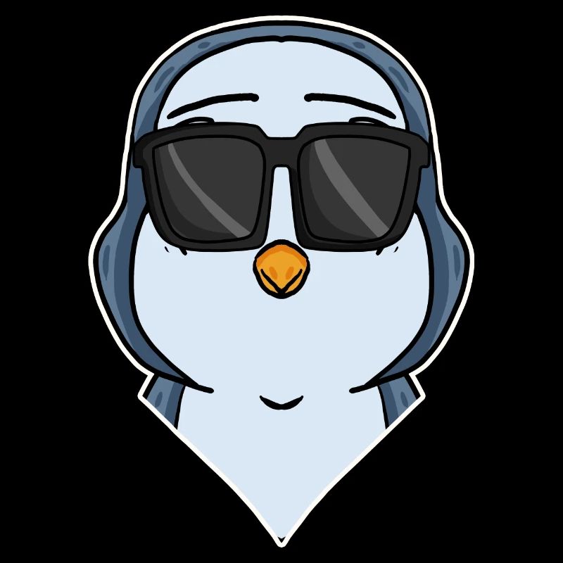 Pingouin cool avec des lunettes de soleil