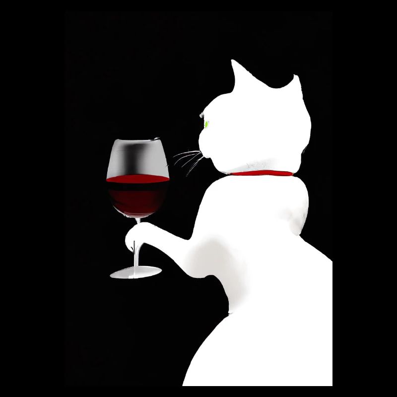 Katze mit Wein