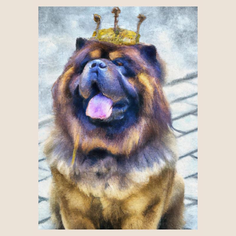 Chow Chow mit Krone