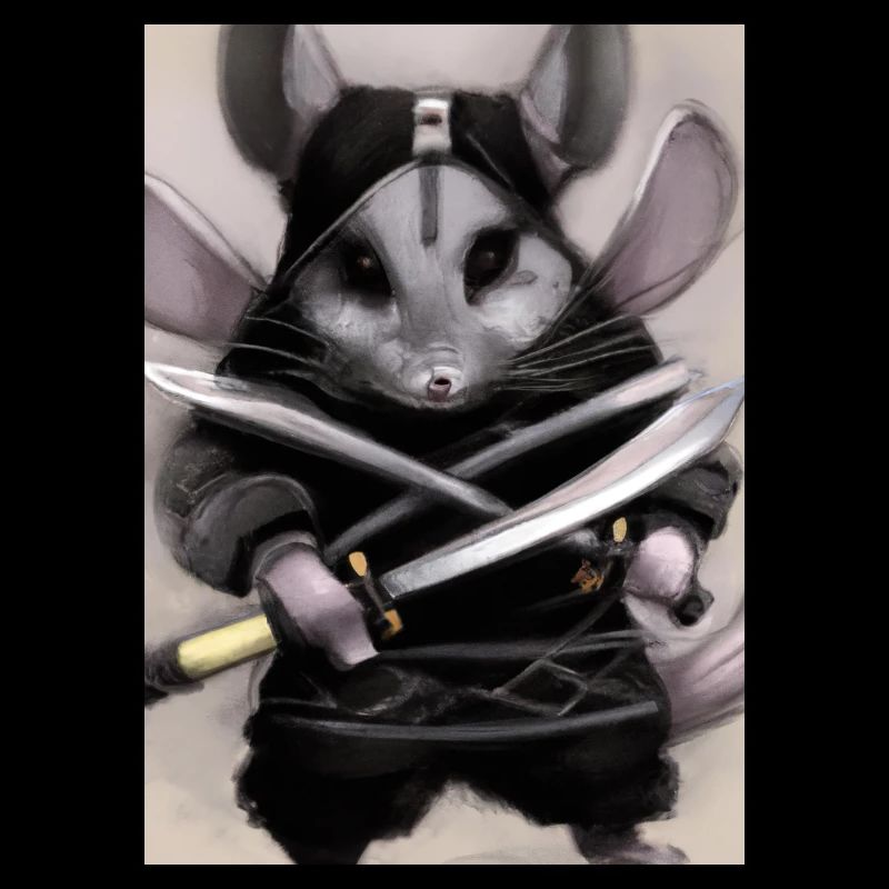 Chinchilla im Ninja-Kostüm