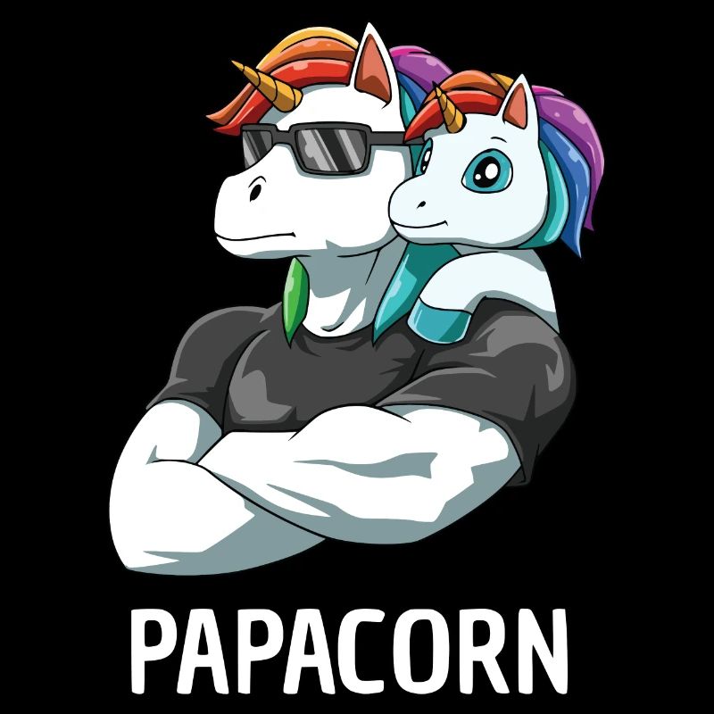 Papacorn Vater Tochter Einhörner