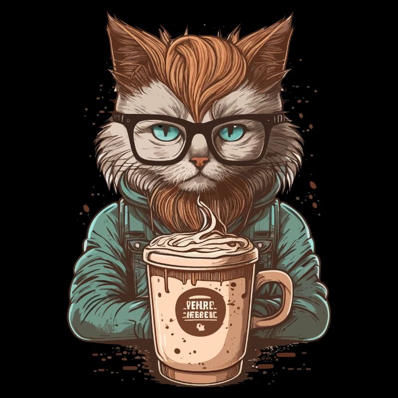 Latte liebende Katze