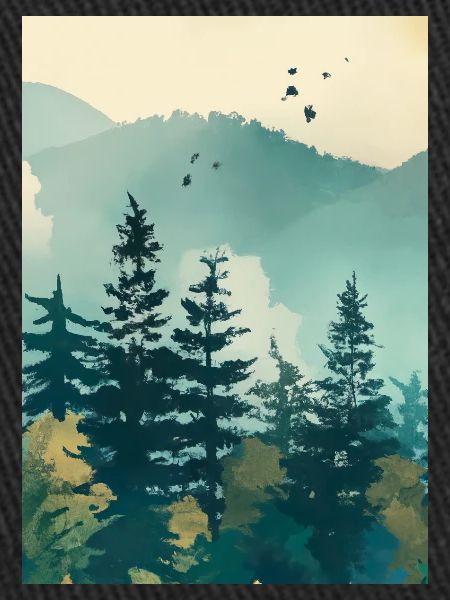 Nebliger Wald