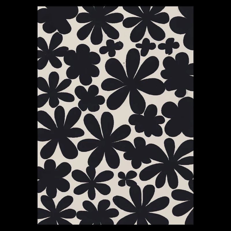 Schwarze Blumen-Muster