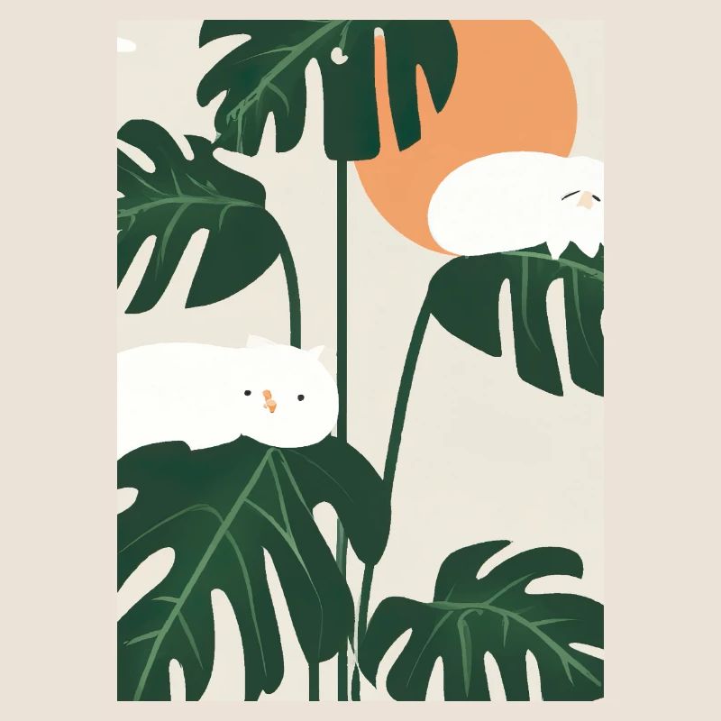 Katzen auf Leafs