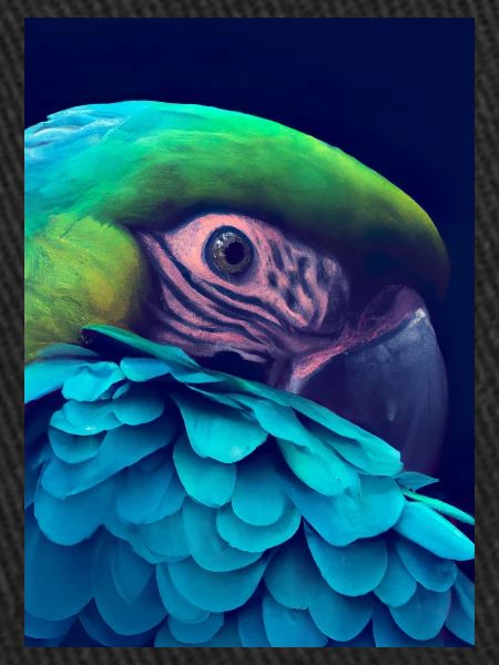 Buntes Vogelgesicht