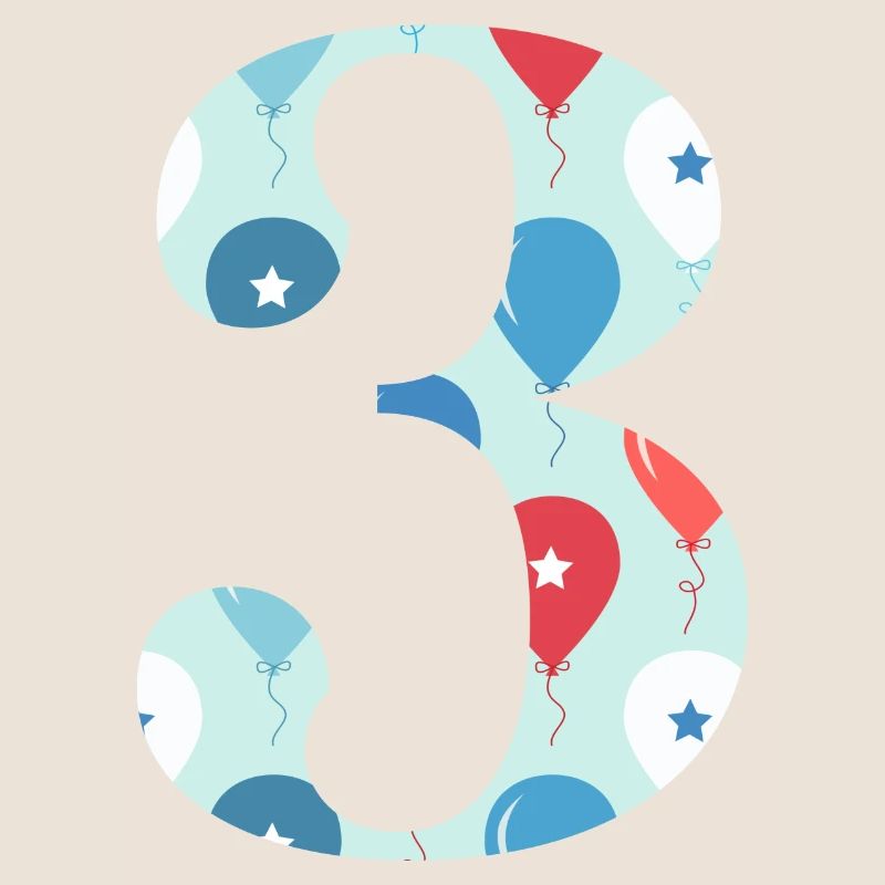 3e anniversaire ballon