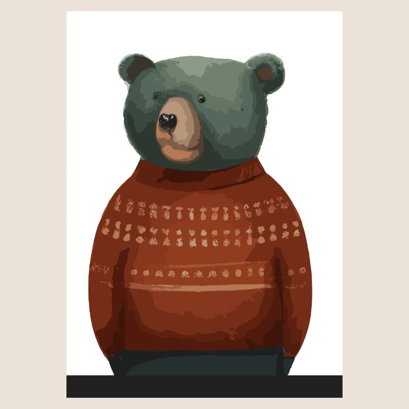 Bär im Winter Pullover