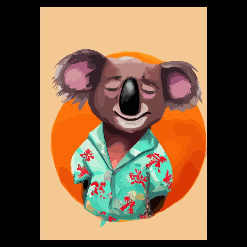 Koala mit Hawaii-Hemd