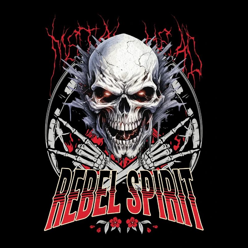Skull Skull Skeleton Motorcycle Biker Gang