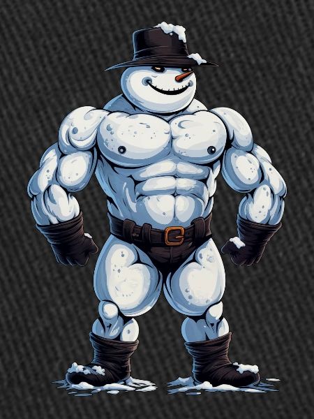 ok… a bodybuilder snowman…