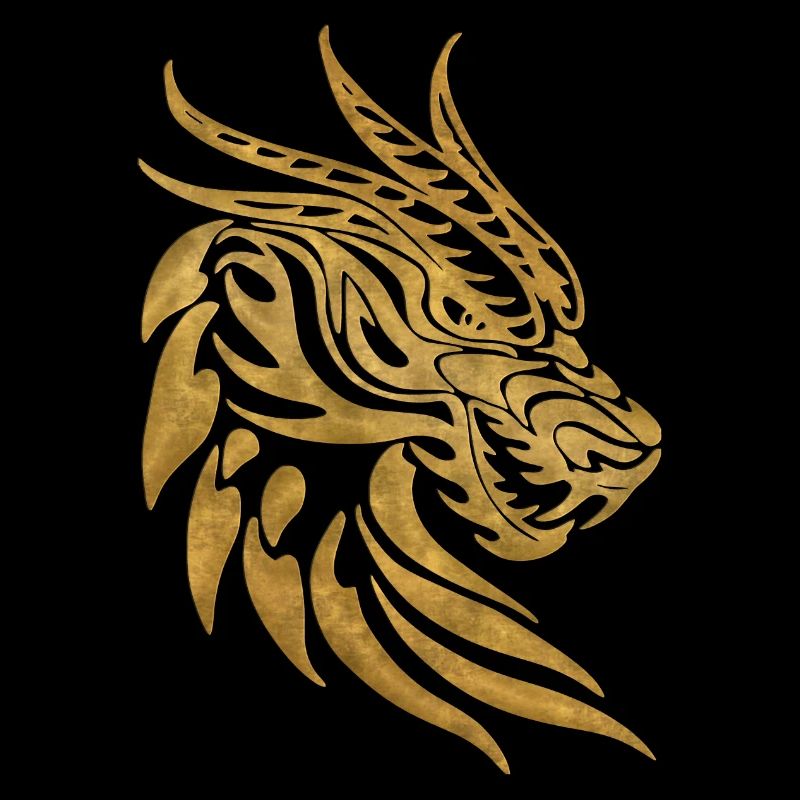 Fantasy Dragon Head Anime Tattoo Mythical Reptile