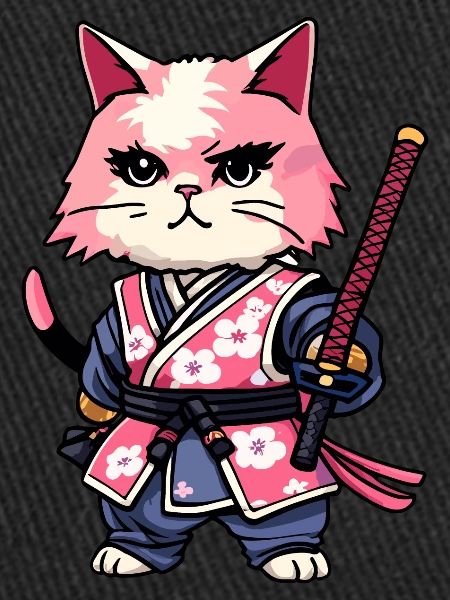 Samurai Katze & Kirschblüten #11