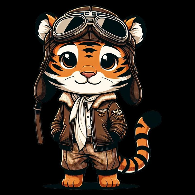 Cute Tiger Pilot
