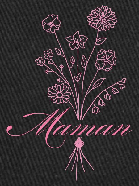 Maman avec fleurs