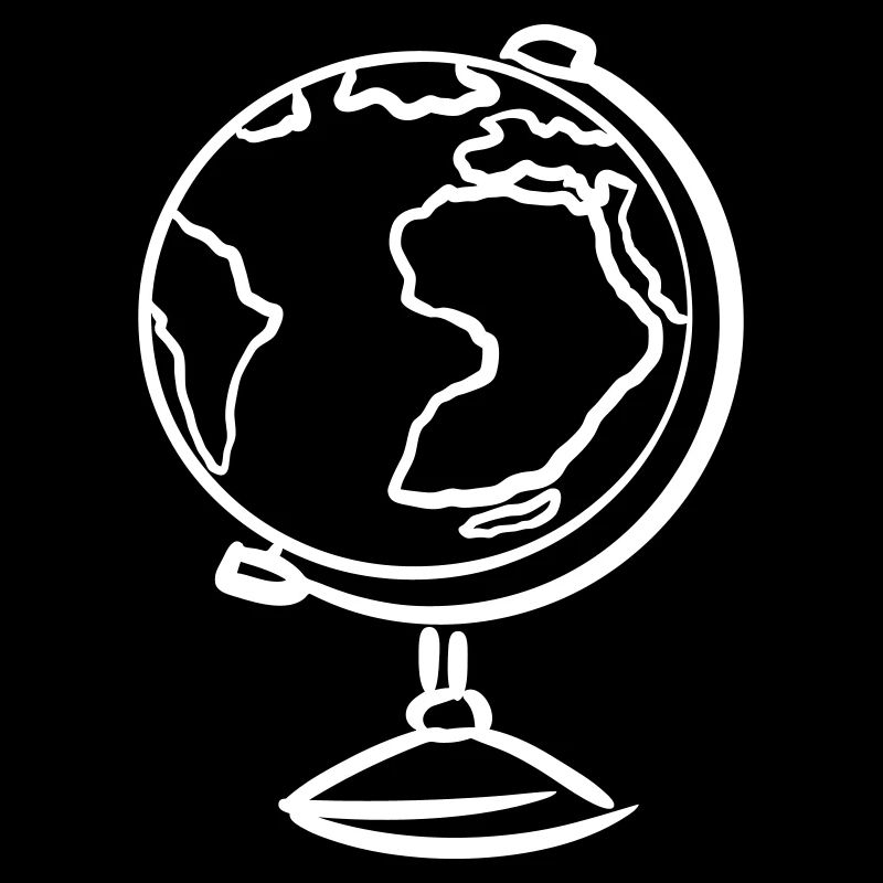 Globe, hand-drawn. Drawing. Geography