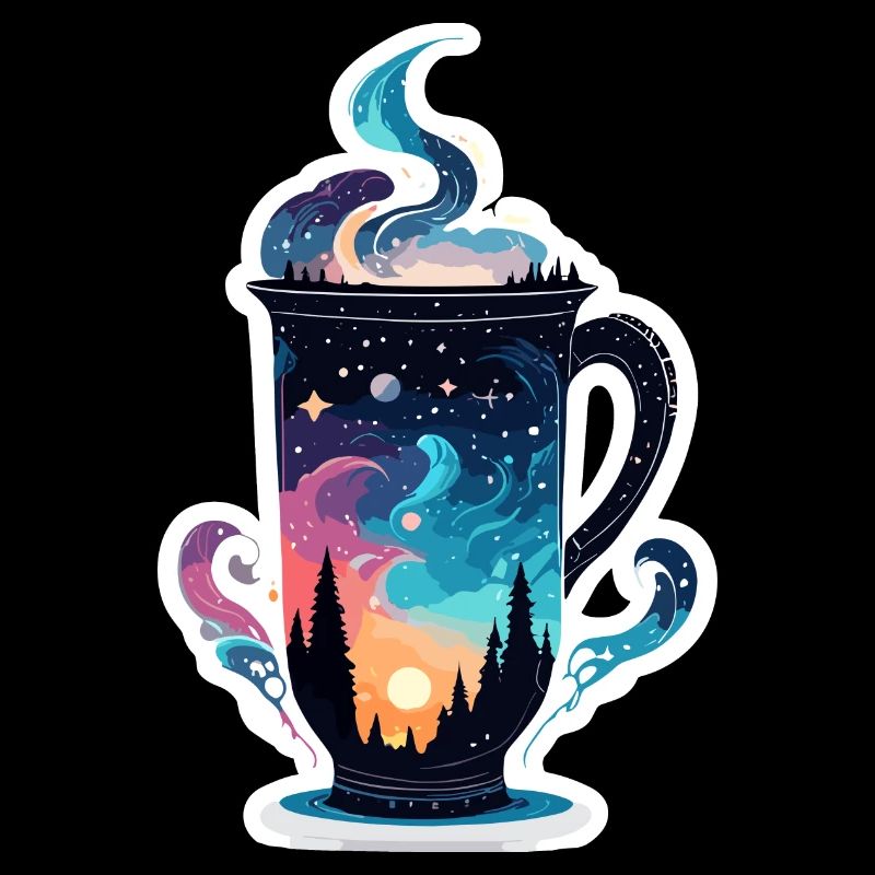 Silhouette / Forest / Portrait / Trees / Mug