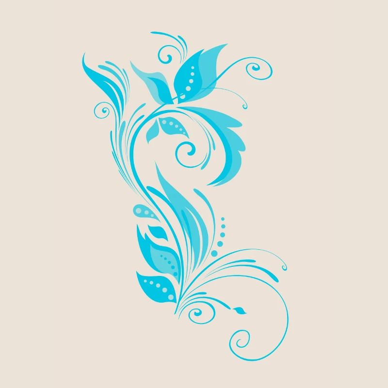 Blue ornamental pattern