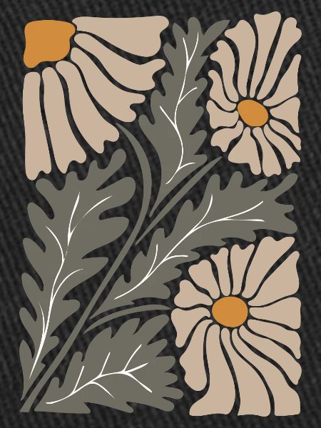Fleurs groovy retro