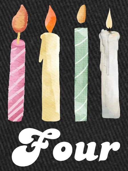 4e anniversaire bougie