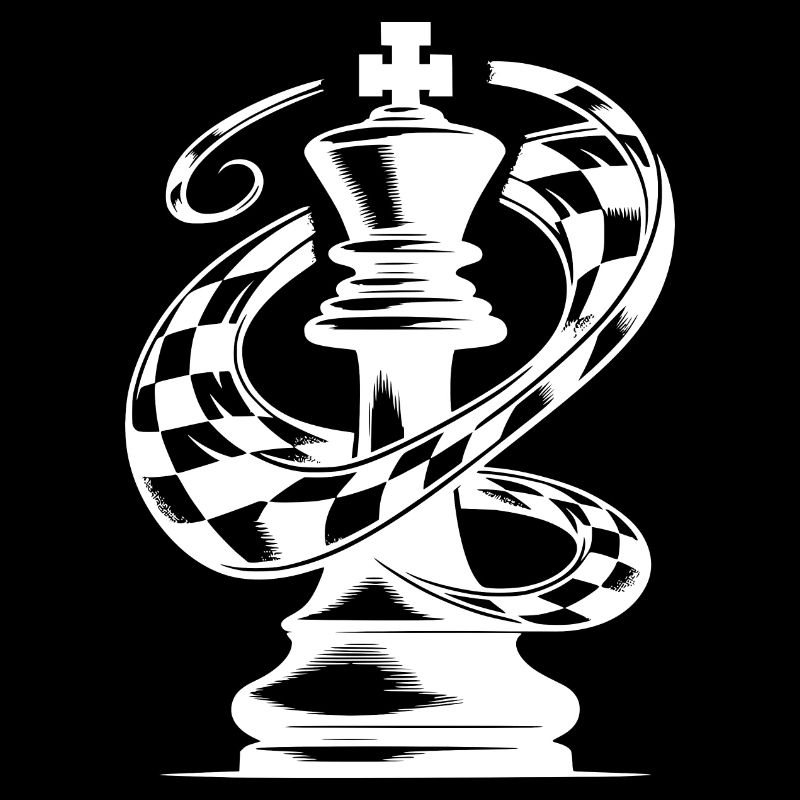 pièce d’échecs roi damier tatouage dessin