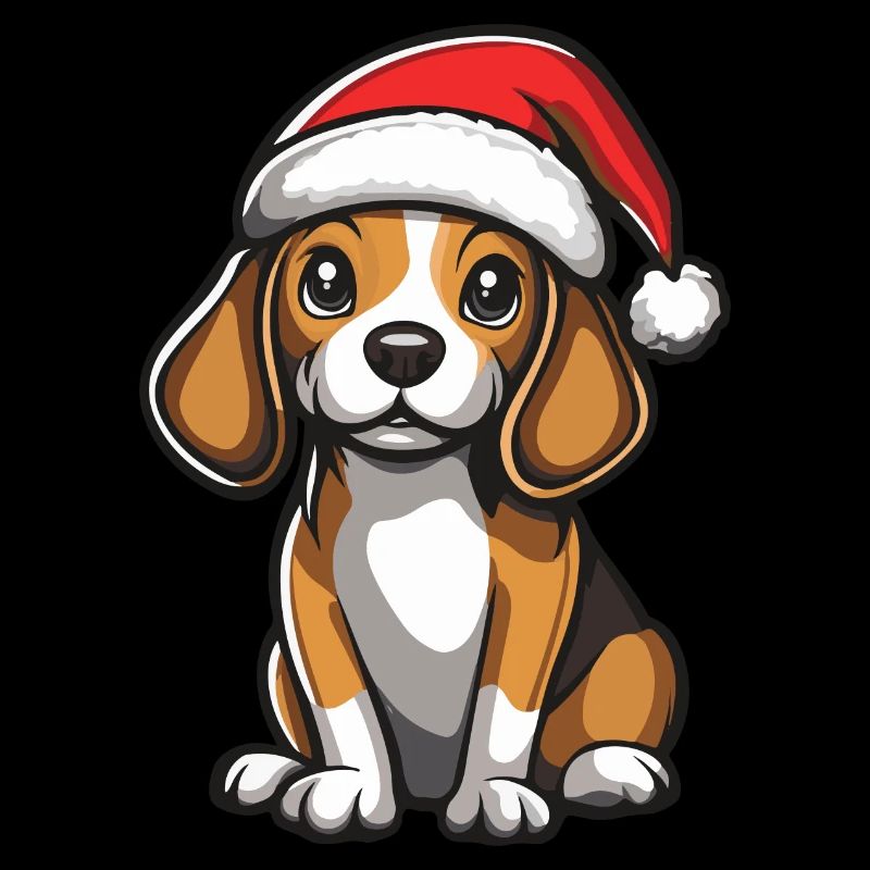 Beagle chien Noël mignon