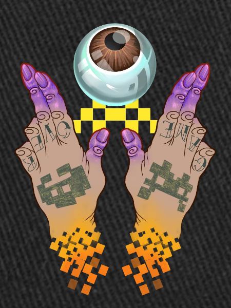 hands eye print