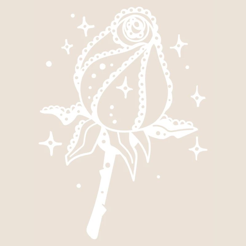 White Rose with Starlight